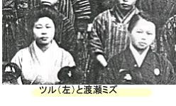 写真 ツルと渡瀬ミズ