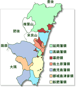 イメージ 江戸時代の各藩及び天領の領域図