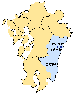 門川町の位置の地図