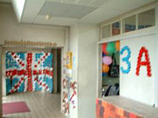 ３Ａの展示教室の入り口の写真