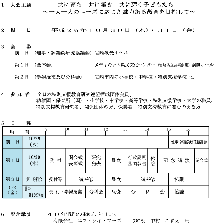 大会概要詳細